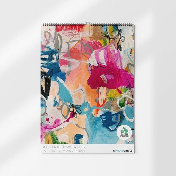 Photocircle Abstrakte Kunst Wandkalender 2026 – Abstrakte Welten von Marisol Evora
