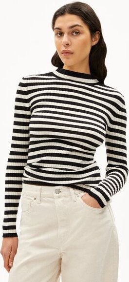 ARMEDANGELS ALAANIA STRIPED Damen Pullover Slim Fit aus Bio-Baumwolle