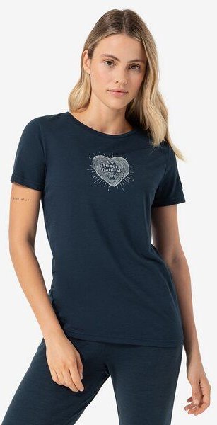 super.natural T-Shirt BIO J HEARTWOOD für Damen, nachhaltig, Merino