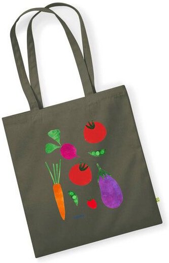 Meladi Tragetasche / Tote Bag aus Biobaumwolle - Verdure auf Organic Green