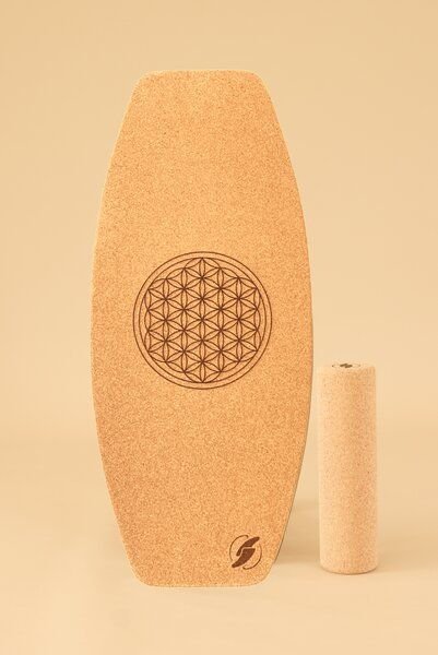 Surfstylefever Balance Board Korkstyle "Blume des Lebens"