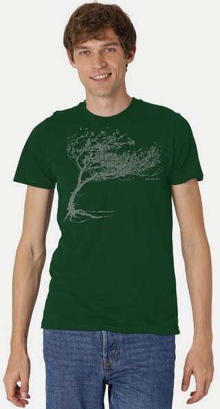 Peaces.bio - handbedruckte Biomode Bio-Herren-T-Shirt "Windy Tree"