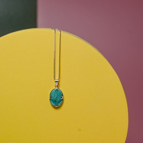 Himal Hemp VULVA GEMS Silber Halskette mit Anhänger S mit biologisch abbaubarem 3D-Druck (Schmuck)