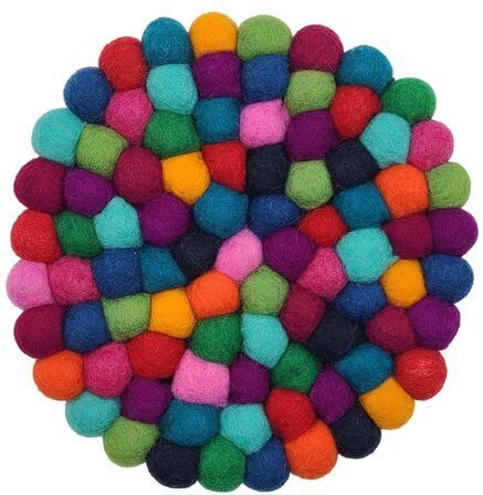 Frida Feeling Filz Untersetzer aus dicken Kugeln (Ø ca. 21 cm)