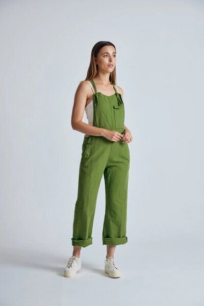 Flax and Loom Leinen Latzhose Mary Lou