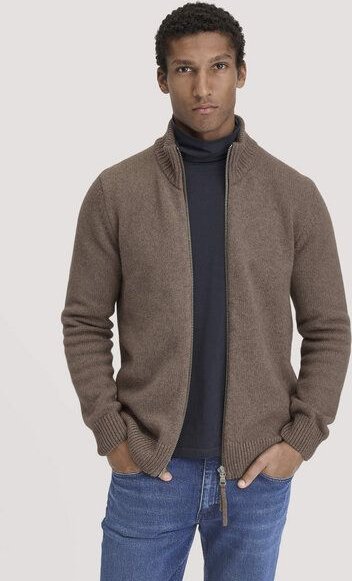 hessnatur Strick Jacke Regular aus Bio-Merinowolle mit Bio-Baumwolle