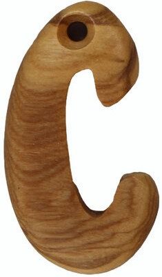 Mitienda Shop Schlüsselanhänger aus Holz Buchstaben A-Z | Holz Anhänger