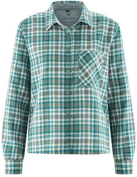 HempAge Karierte Bluse Hanf/Biobaumwolle