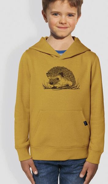 little kiwi Kinder Hoodie, "Igel",Ocker, Caramel
