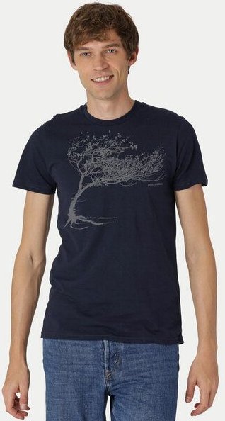 Peaces.bio - handbedruckte Biomode Bio-Herren-T-Shirt "Windy Tree"