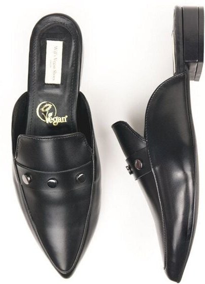 Will's Vegan Shop Hausschuhe Schwarz Damen