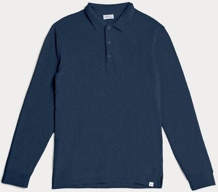 SANVT Das Langarm Poloshirt - Dunkelblau