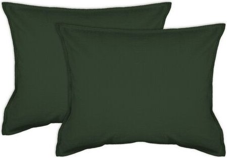 jilda-tex 2er Pack Kissenbezug in Stone-Washed Optik 100% Bio-Baumwolle Uni Made in Green 45x45cm 50x50cm