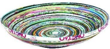 El Puente Schale aus Zeitungspapier