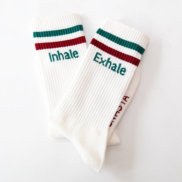 Thumbnail - Divasya Socken mit Yoga Motiv | Inhale Exhale