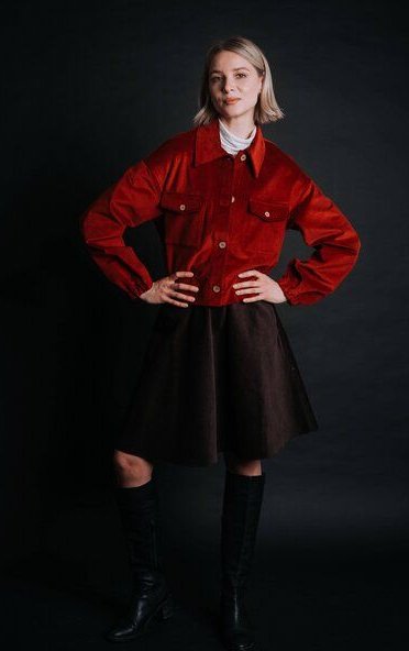 De IONESCU Borsa Minirock aus Bio-Baumwoll-Cord – Handgefertigt in Siebenbürgen