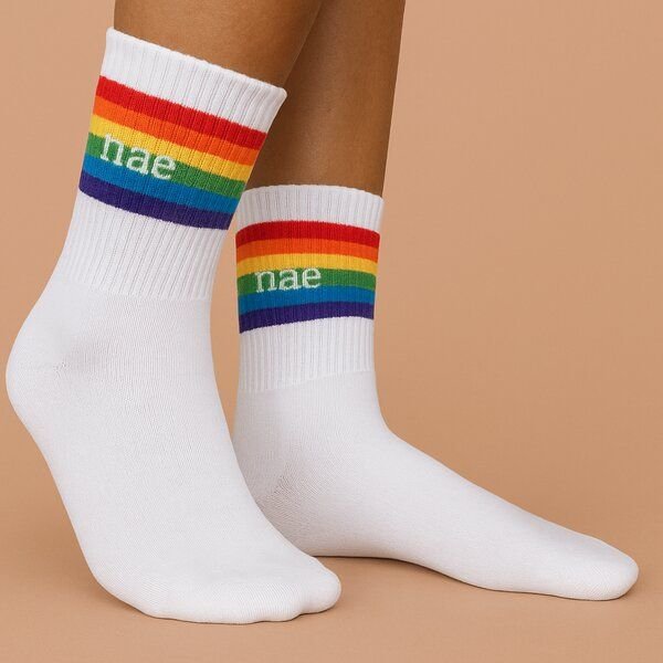 Nae Vegan Shoes NAE | Love is Love Pride Sock