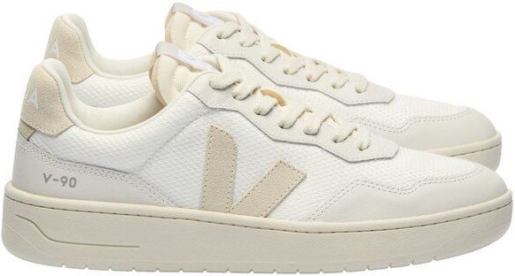 Veja Herren-Sneaker V-90 B-Mesh White Pierre