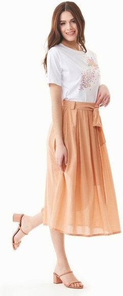 ORGANICATION Rock aus Bio-Baumwolle mit falten