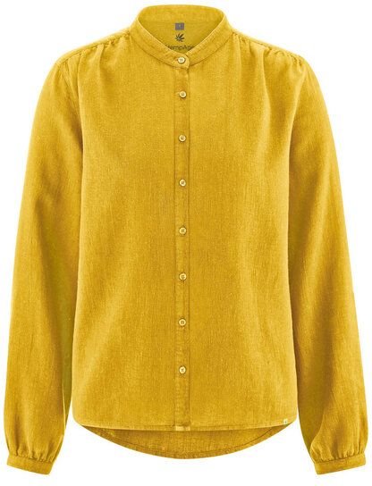 HempAge Feminine Stehkragenbluse Hanf/Biobaumwolle