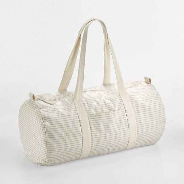 Westford Mill Striped Organic Cotton Barrel Bag Sporttasche Weekender Reisetasche Badtasche