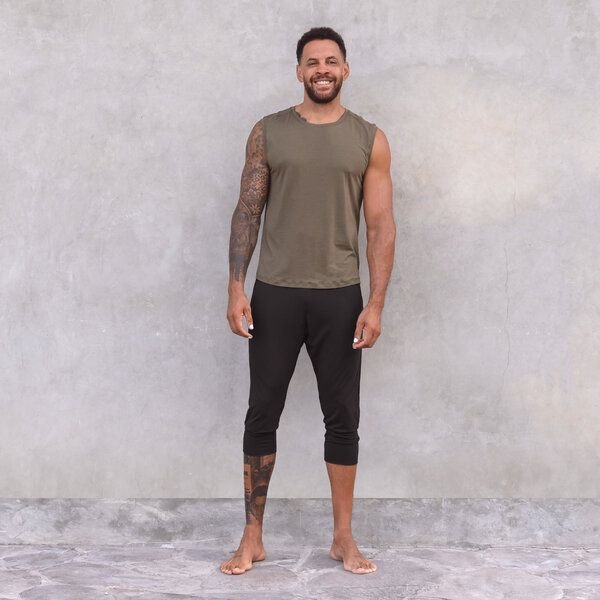 Jaya ALI TENCEL - Herren - Lässig bequeme 3/4 Hose für Männer mit etwas tieferem Schnitt, Seitentaschen