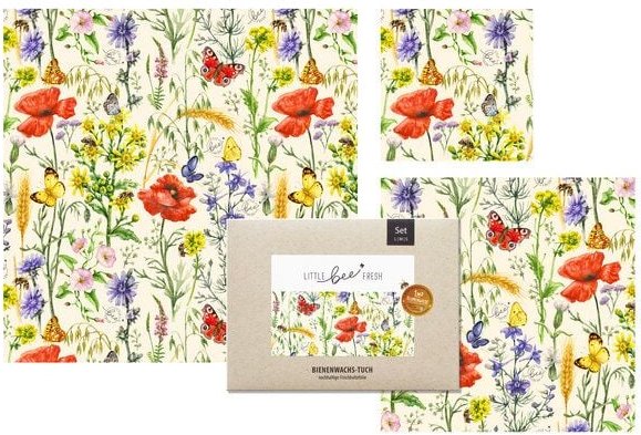little bee fresh Bio-Bienenwachstuch "Starter-Set" 3er