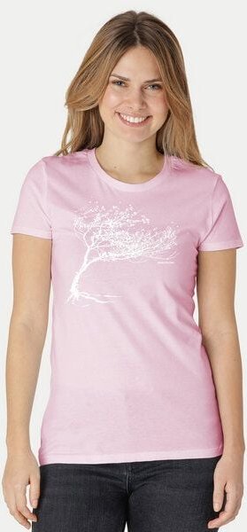 Peaces.bio - handbedruckte Biomode Bio-Damen-T-Shirt "Windy Tree"
