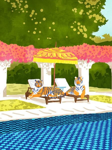 Photocircle Poster / Leinwandbild - Tiger Vacay