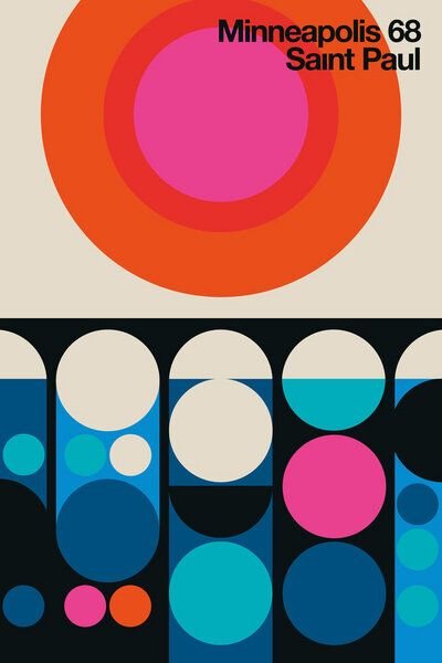 Photocircle Poster / Leinwandbild - Minneapolis 68 Saint Paul