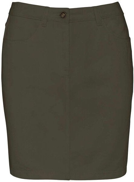 YTWOO Nachhaltiger Damenrock aus Bio-Baumwolle mit recycelten Knöpfen und Reißverschluss