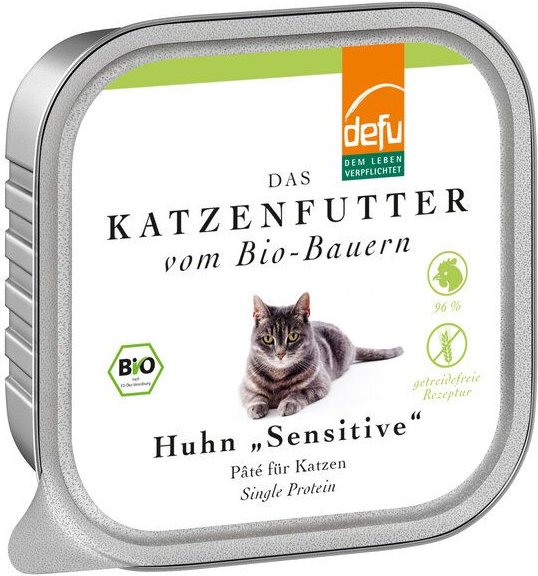 Thumbnail - defu Bio Huhn Sensitiv Pâté für Katzen
