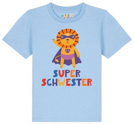 watabout.kids T-Shirt Kinder Löwe Superschwester
