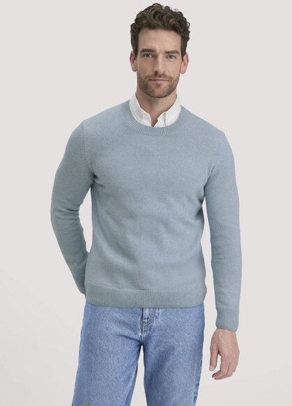 hessnatur Strick Pullover Regular aus Bio-Merinowolle mit Bio-Baumwolle