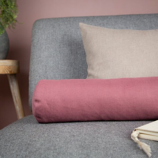 nahtur-design Nackenrolle mit Bezug aus 100% Leinen und Füllung mit Merinowolle oder Dinkelspelz