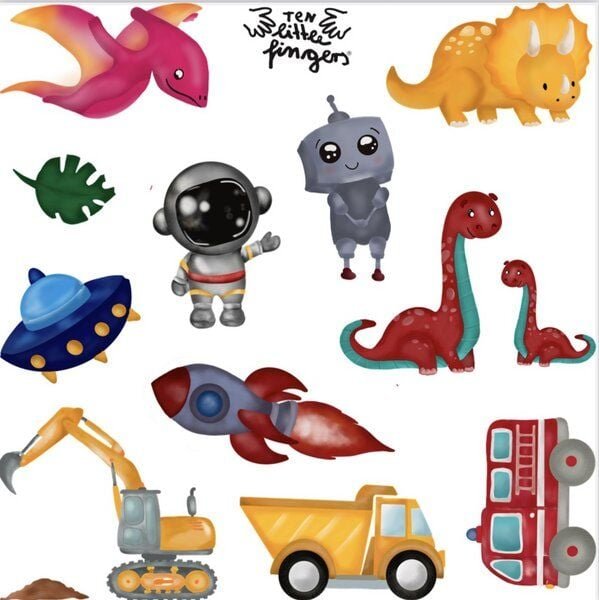 ten little fingers temporäre Kinder Farb Tattoos - handgemalt, vegan ohne BHT, PEG...