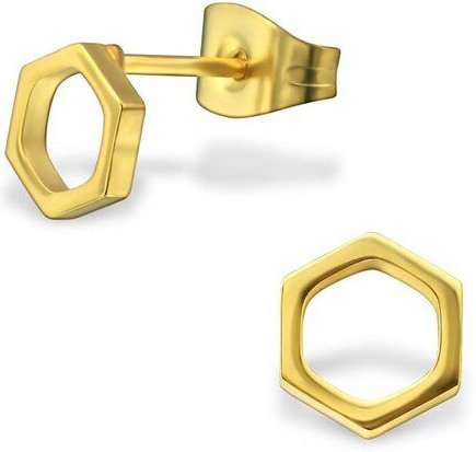 LUXAA Zarter Ohrstecker Polygon - Gold