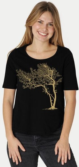 Peaces.bio - handbedruckte Biomode Damen Halbarm-Shirt Fancy Tree