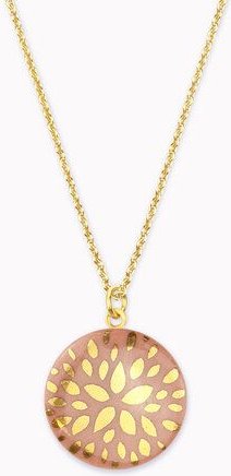 lille mus Halskette mit Porzellananhänger BLUMENSTERN Porzellanschmuck