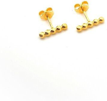 MOANINA Ohrringe Santo Minimal Studs - 925 Silber/18k Gold Vermeil