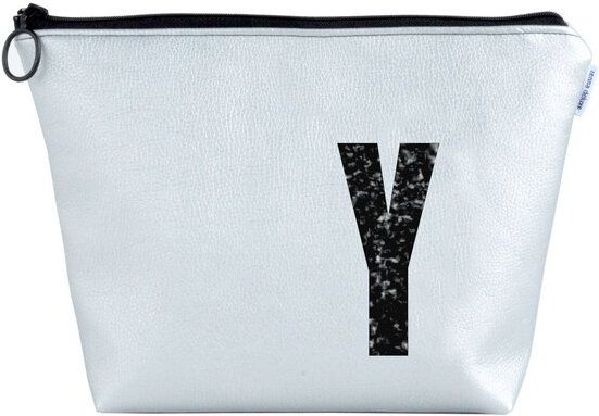 renna deluxe Kulturtasche und Kosmetiktasche personalisiert mit Monogramm SILBER