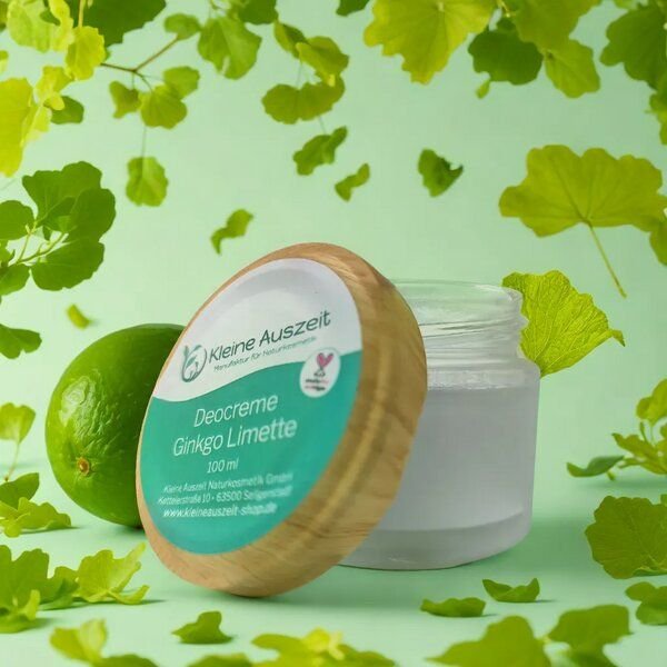 Kleine Auszeit Manufaktur Deocreme Ginkgo Limette - vegan, palmölfrei und plastikfrei