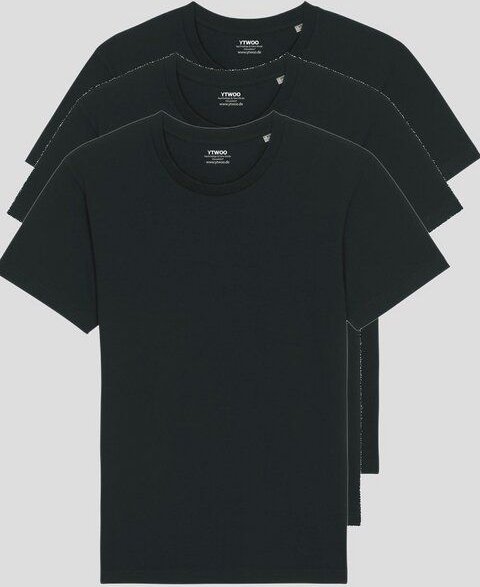 YTWOO 3er Pack Basic Unisex T-Shirt aus Bio Baumwolle | viele Farbkombinationen | Fair Trade | Nachhaltig