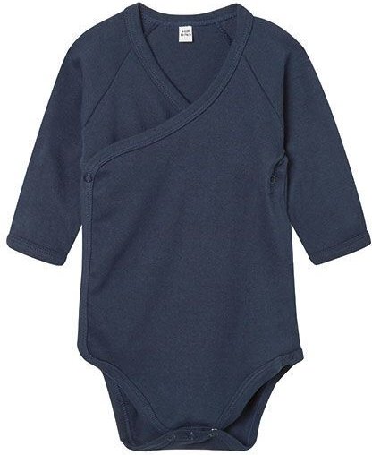Babybugz Baby Kimono Wickelbody Strampler 3/4 Arm Vegan