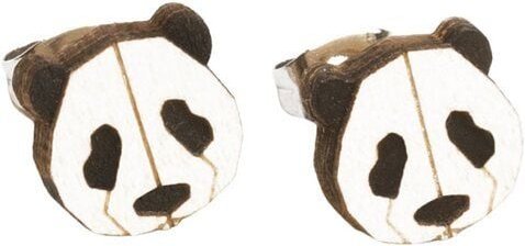 BeWooden Ohrstecker mit Holzdetails | Panda Ohrringe