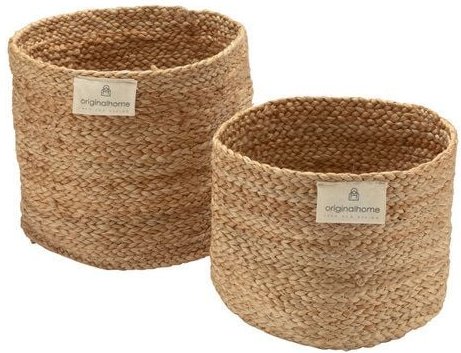 Originalhome Natürlicher Brotkorb aus Jute, handgefertigt, 2er Set