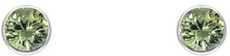 Eppi Silberne Ohrstecker mit grünen Saphiren in Bezelfassung Tofine