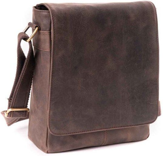 El Puente Herren-Schultertasche aus ökologisch gegerbtem Rindsleder