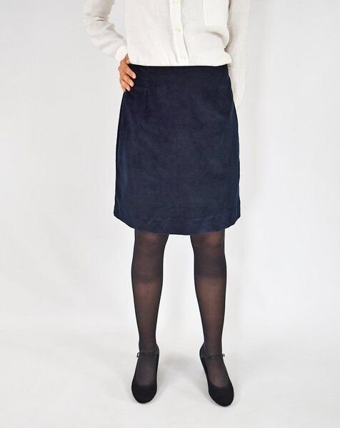 Aatise A-Linien Rock Zulia aus bio Cord - 50 cm lang