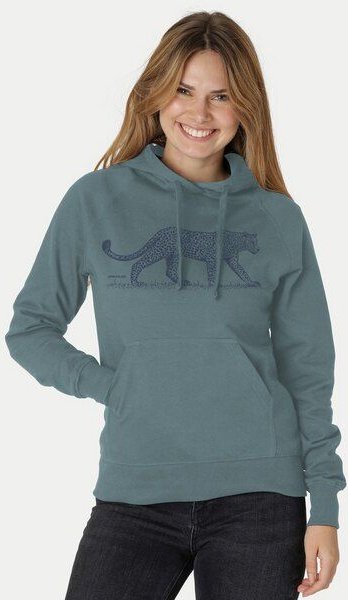Peaces.bio - handbedruckte Biomode Bio-Damen-Kapuzensweater Leopard